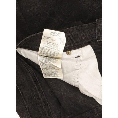Wrangler Men Black Straight Regular Stretch Jeans W36 L32