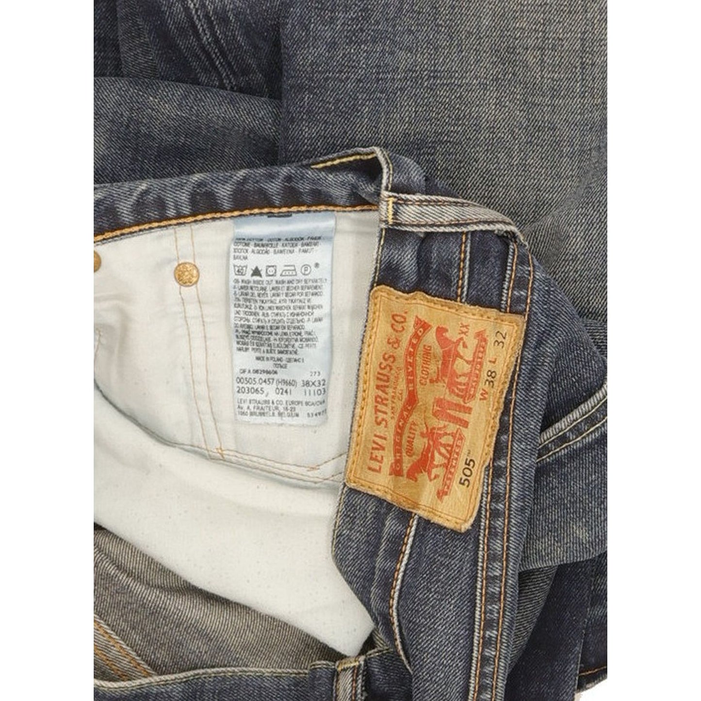 Levi's 505 Men Blue Straight Regular Jeans W38 L31