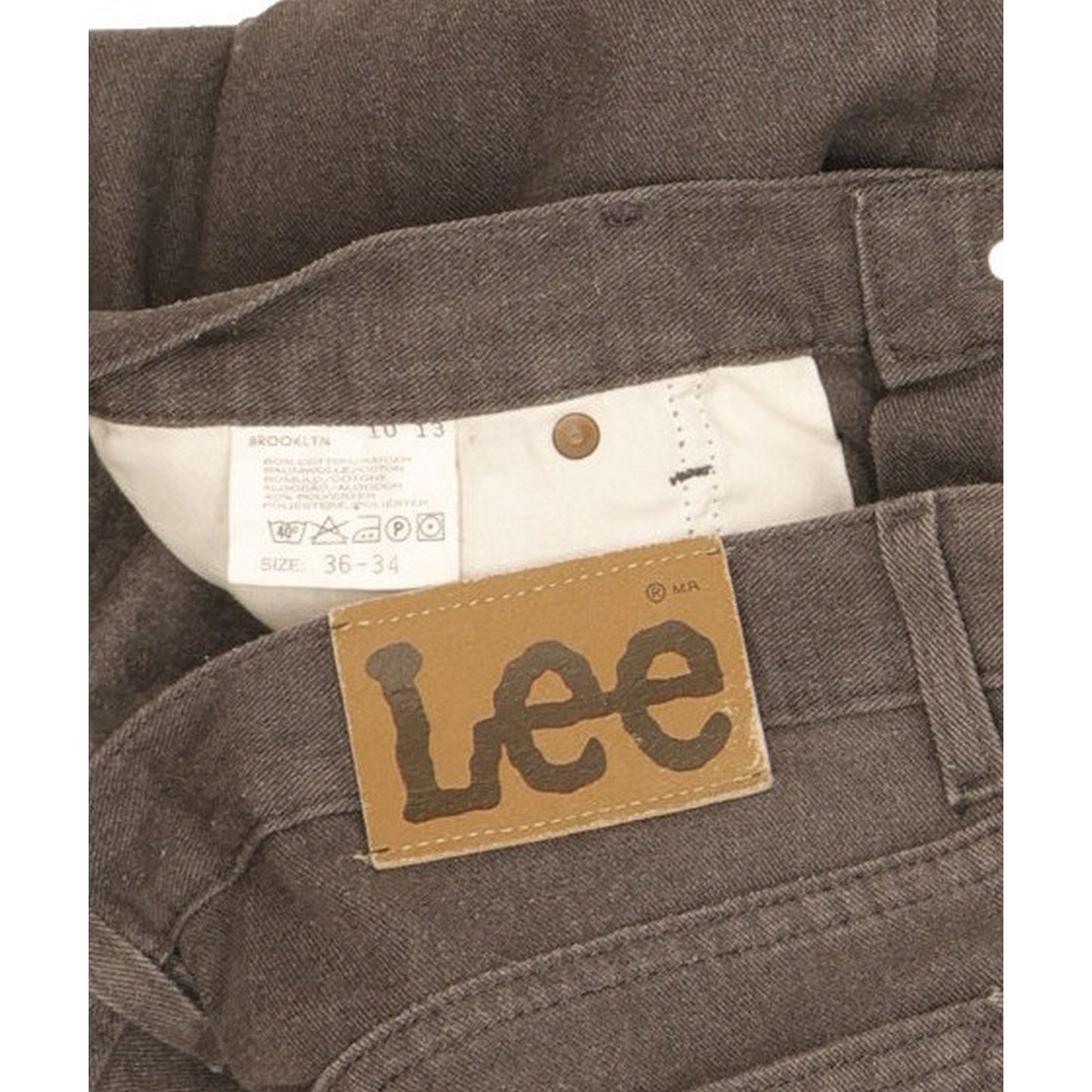 Lee Brooklyn Men Grey Straight Regular Jeans W36 L34
