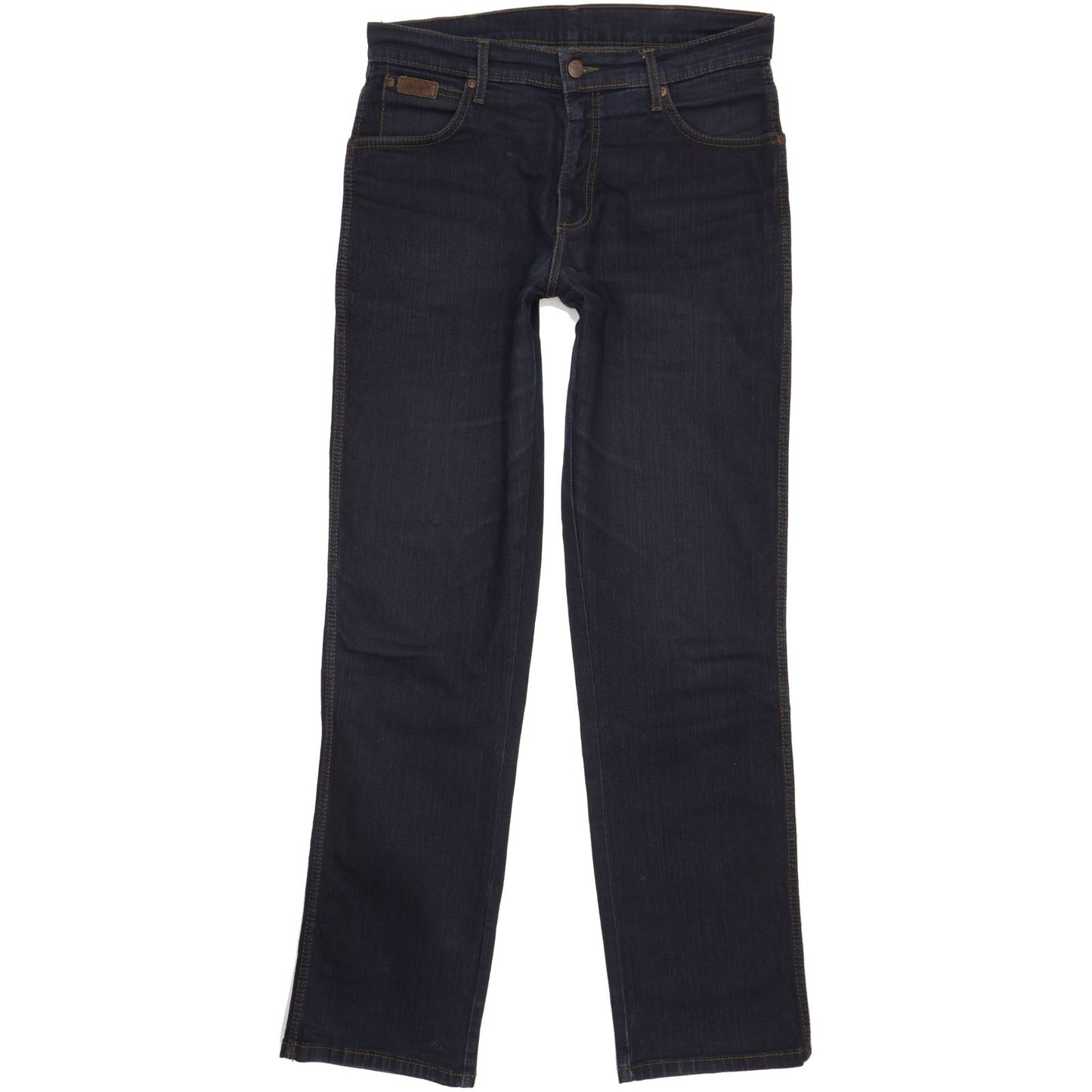 Wrangler Texas Men Navy Straight Regular Stretch Jeans W33 L34