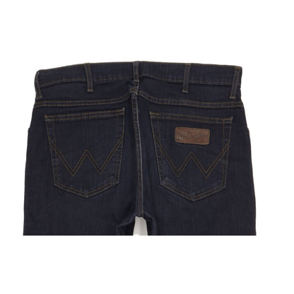 Wrangler Texas Men Navy Straight Regular Stretch Jeans W33 L34