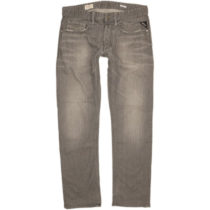 Replay Newbill Men Grey Straight Regular Stretch Jeans W32 L32