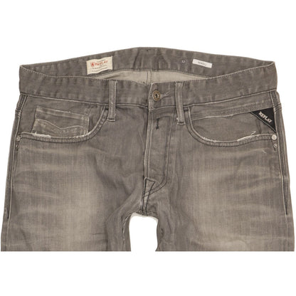 Replay Newbill Men Grey Straight Regular Stretch Jeans W32 L32