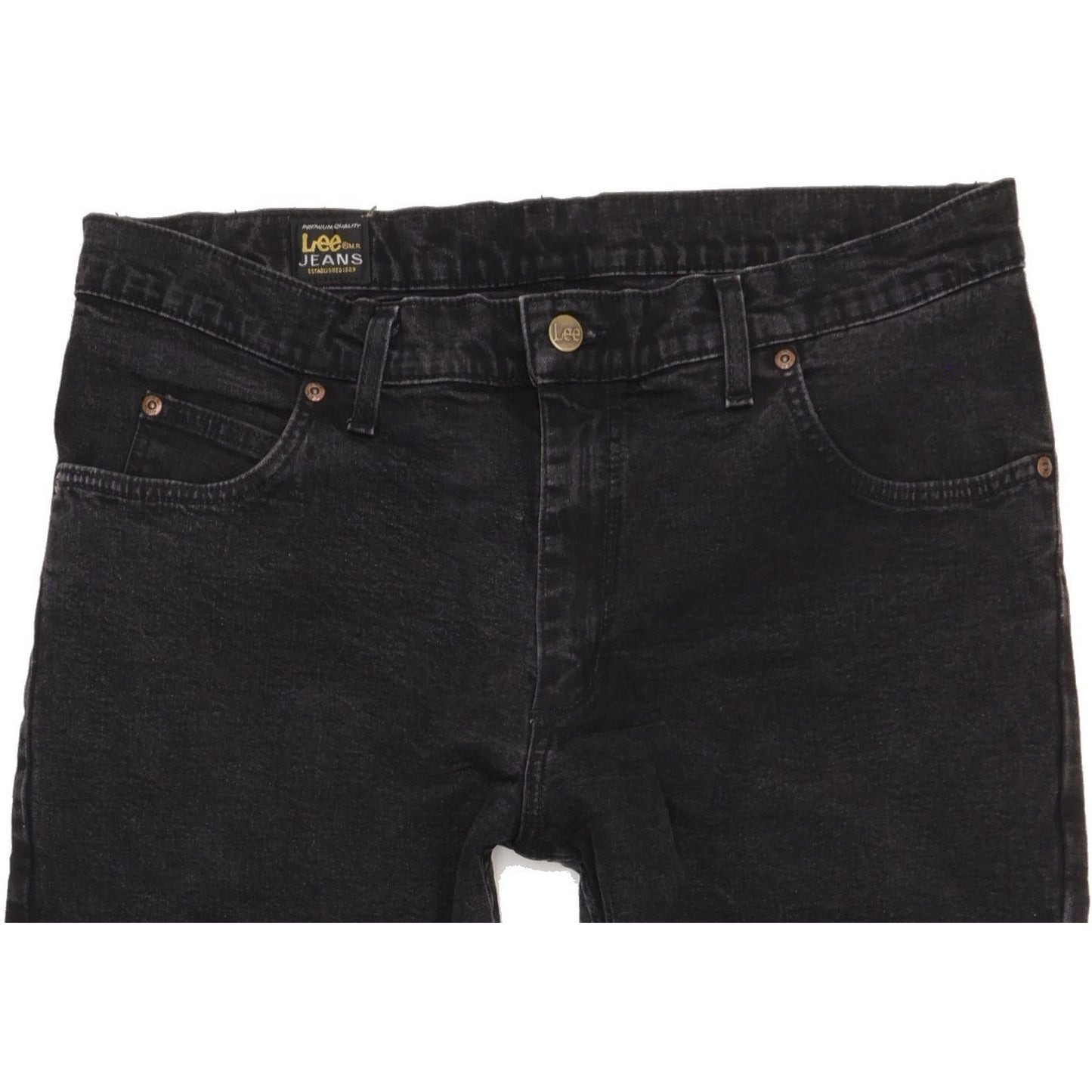 Lee Brooklyn Men Black Straight Regular Stretch Jeans W36 L31
