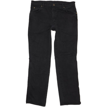 Wrangler Men Black Straight Regular Stretch Jeans W36 L32
