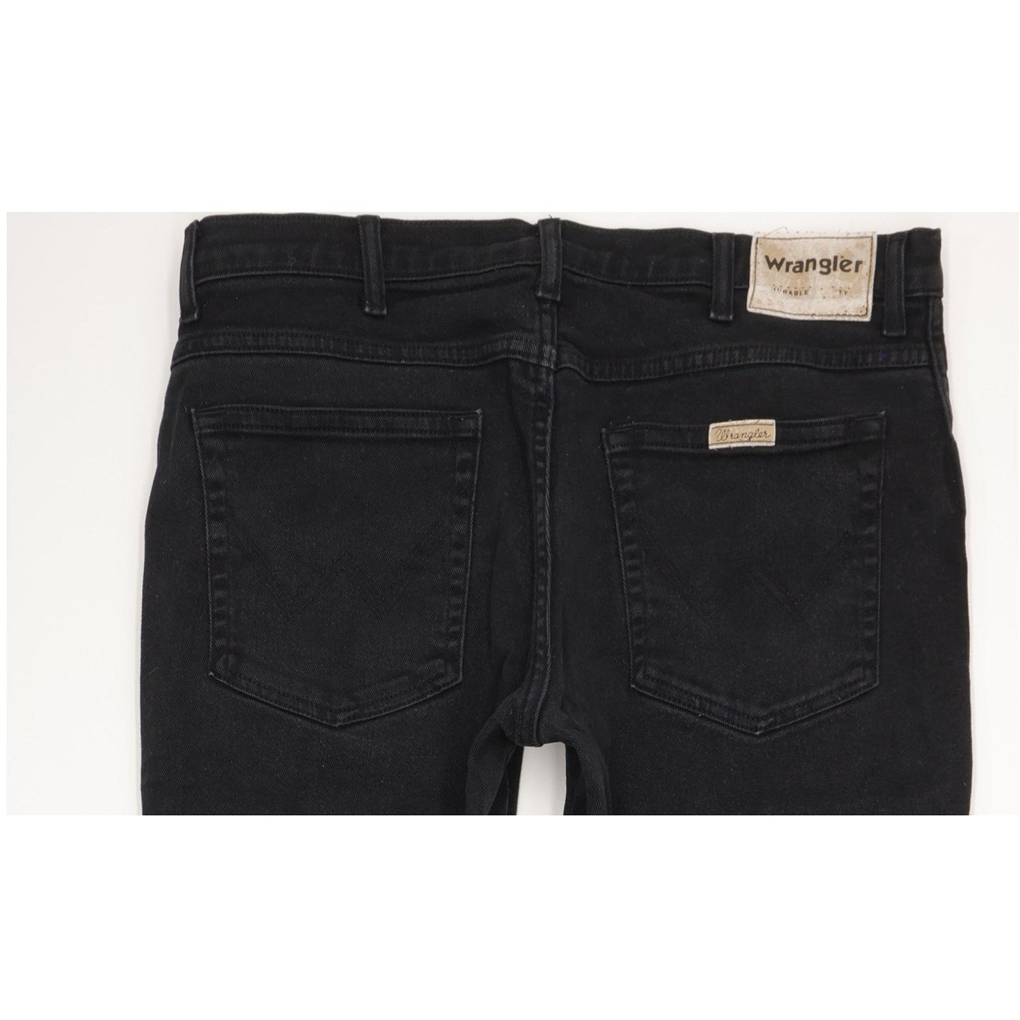 Wrangler Men Black Straight Regular Stretch Jeans W36 L32