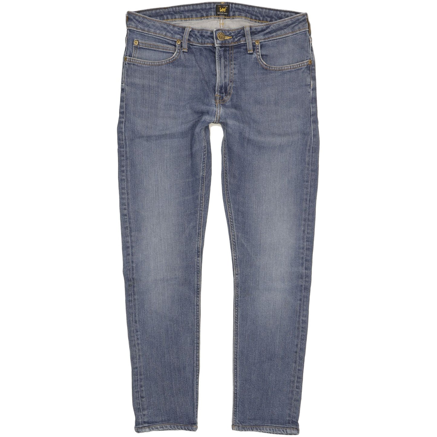 Lee Malone Men Blue Skinny Slim Stretch Jeans W33 L28