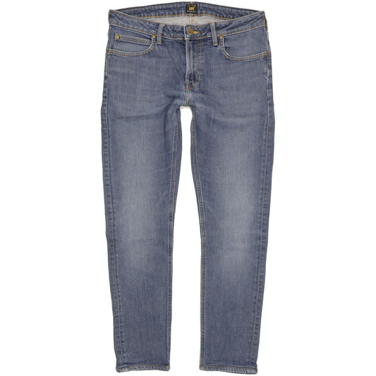 Lee Malone Men Blue Skinny Slim Stretch Jeans W33 L28