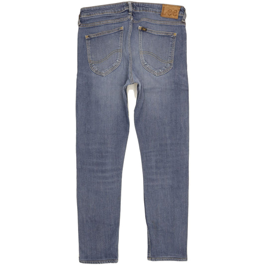 Lee Malone Men Blue Skinny Slim Stretch Jeans W33 L28