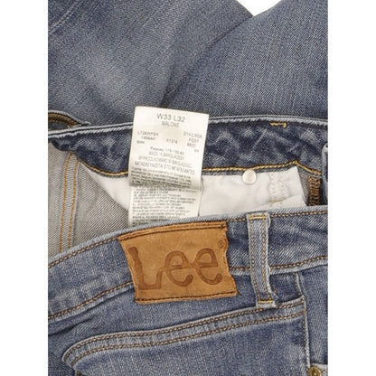 Lee Malone Men Blue Skinny Slim Stretch Jeans W33 L28