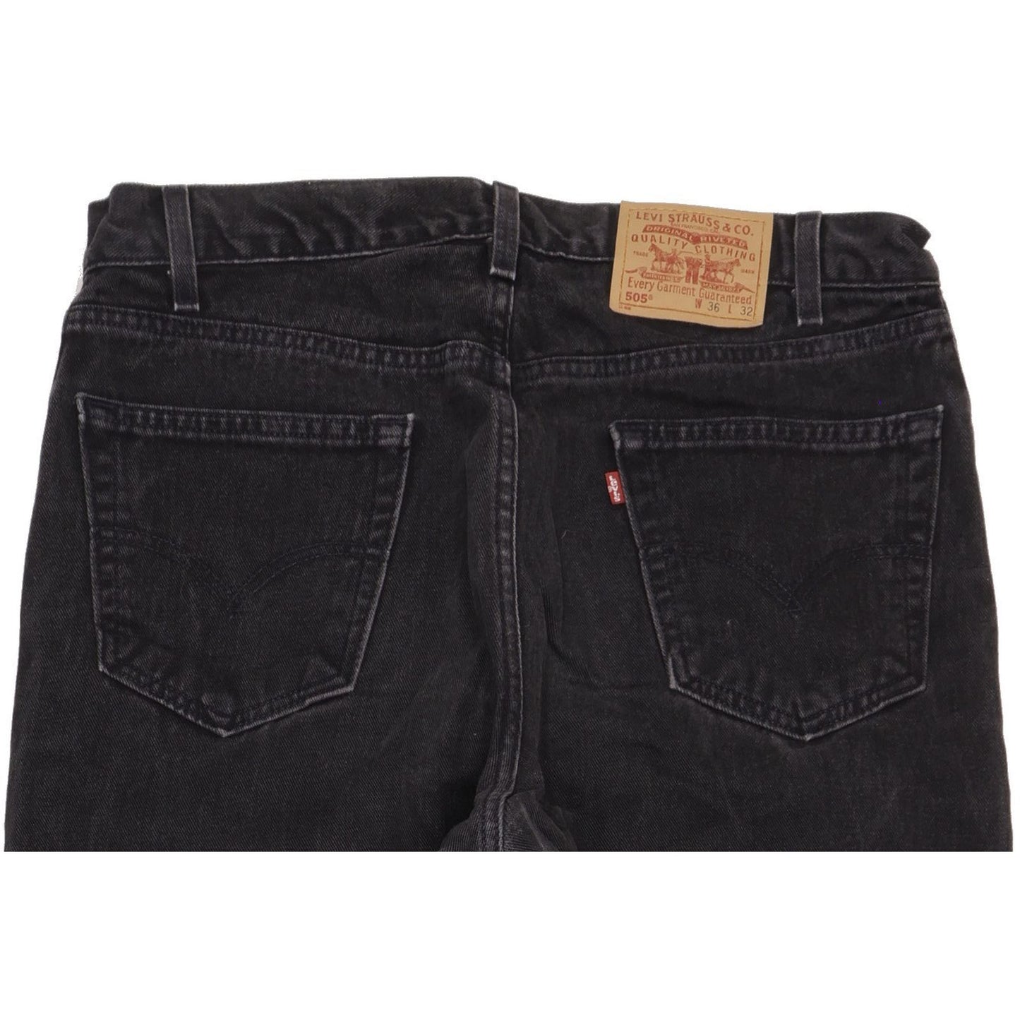 Levi's 505 Men Black Straight Regular Jeans W36 L32