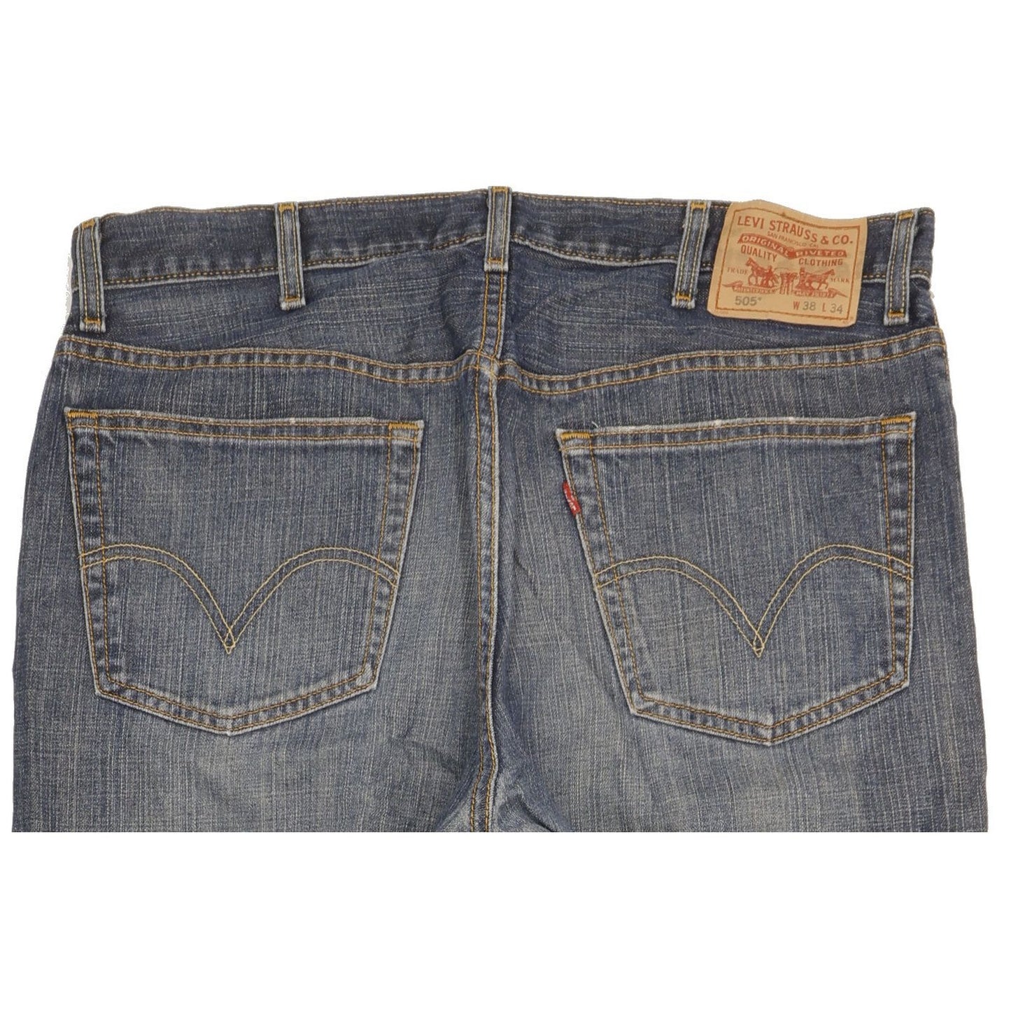 Levi's 505 Men Blue Straight Regular Jeans W38 L34