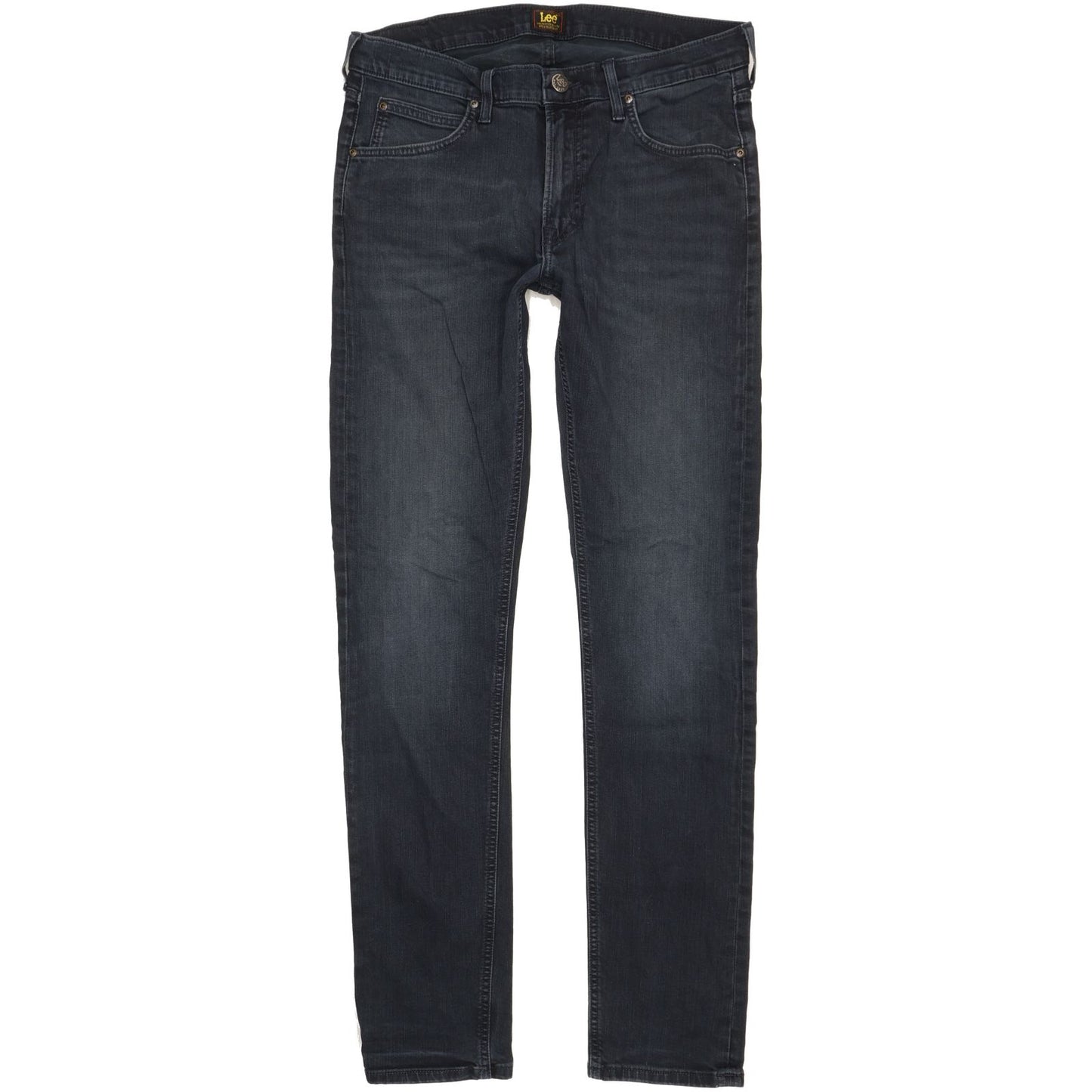 Lee Luke Men Black Skinny Slim Stretch Jeans W32 L34
