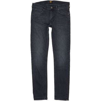Lee Luke Men Black Skinny Slim Stretch Jeans W32 L34