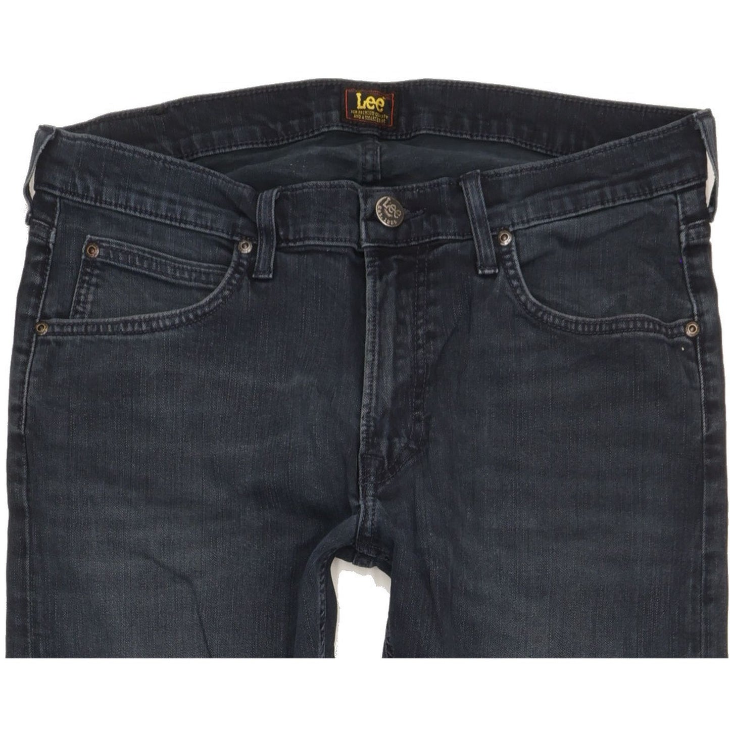 Lee Luke Men Black Skinny Slim Stretch Jeans W32 L34