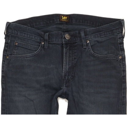 Lee Luke Men Black Skinny Slim Stretch Jeans W32 L34