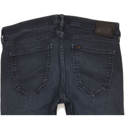 Lee Luke Men Black Skinny Slim Stretch Jeans W32 L34
