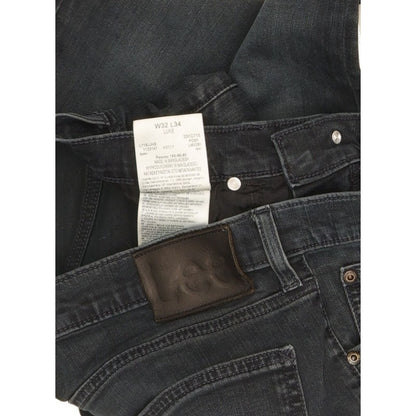 Lee Luke Men Black Skinny Slim Stretch Jeans W32 L34