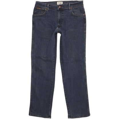 Wrangler Texas Men Blue Straight Regular Stretch Jeans W34 L32