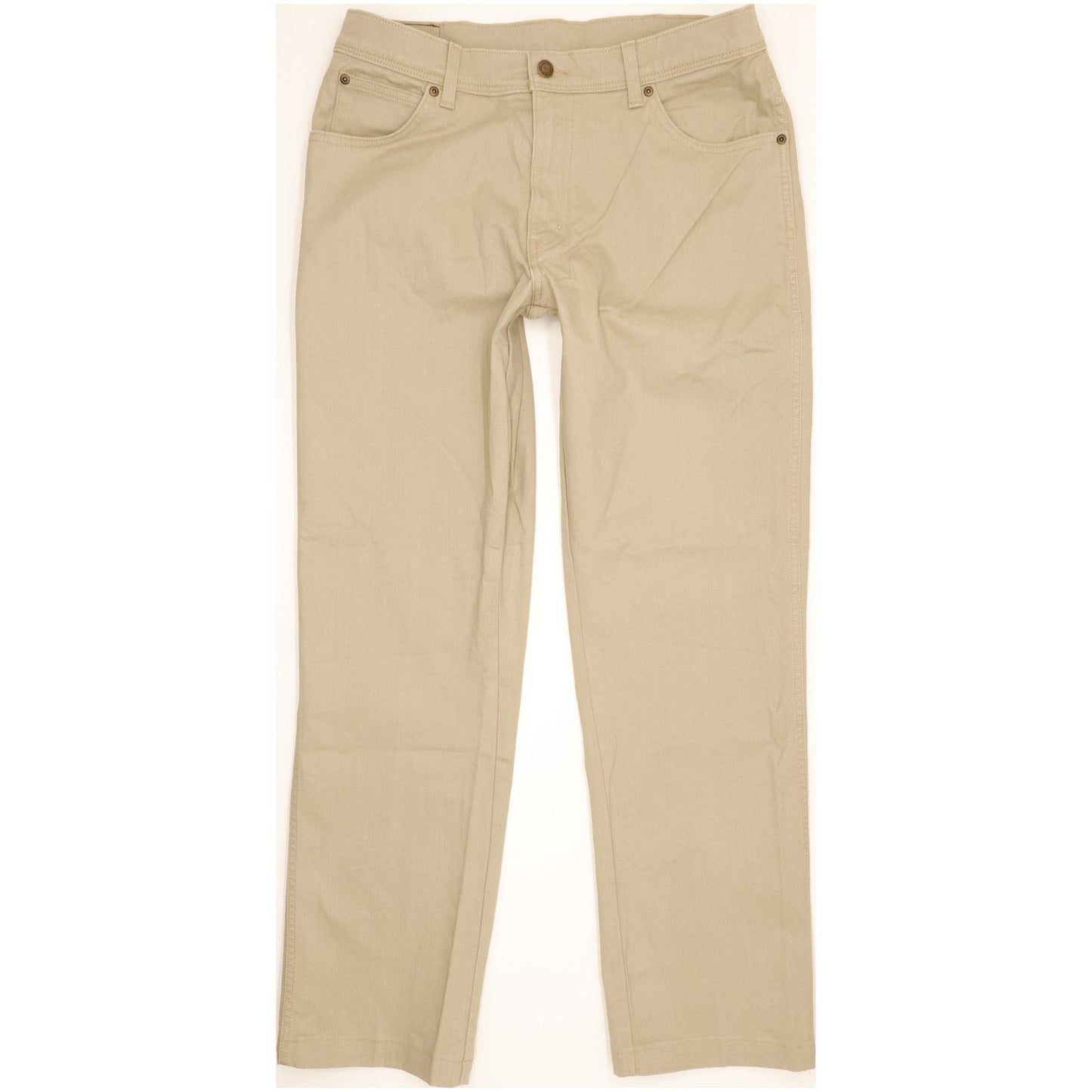 Wrangler Durable Quality Men Beige Straight Regular Stretch Jeans W34 L31