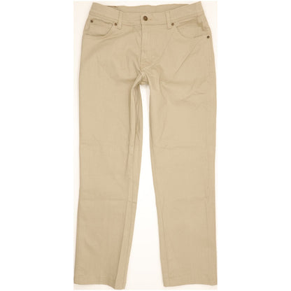Wrangler Durable Quality Men Beige Straight Regular Stretch Jeans W34 L31