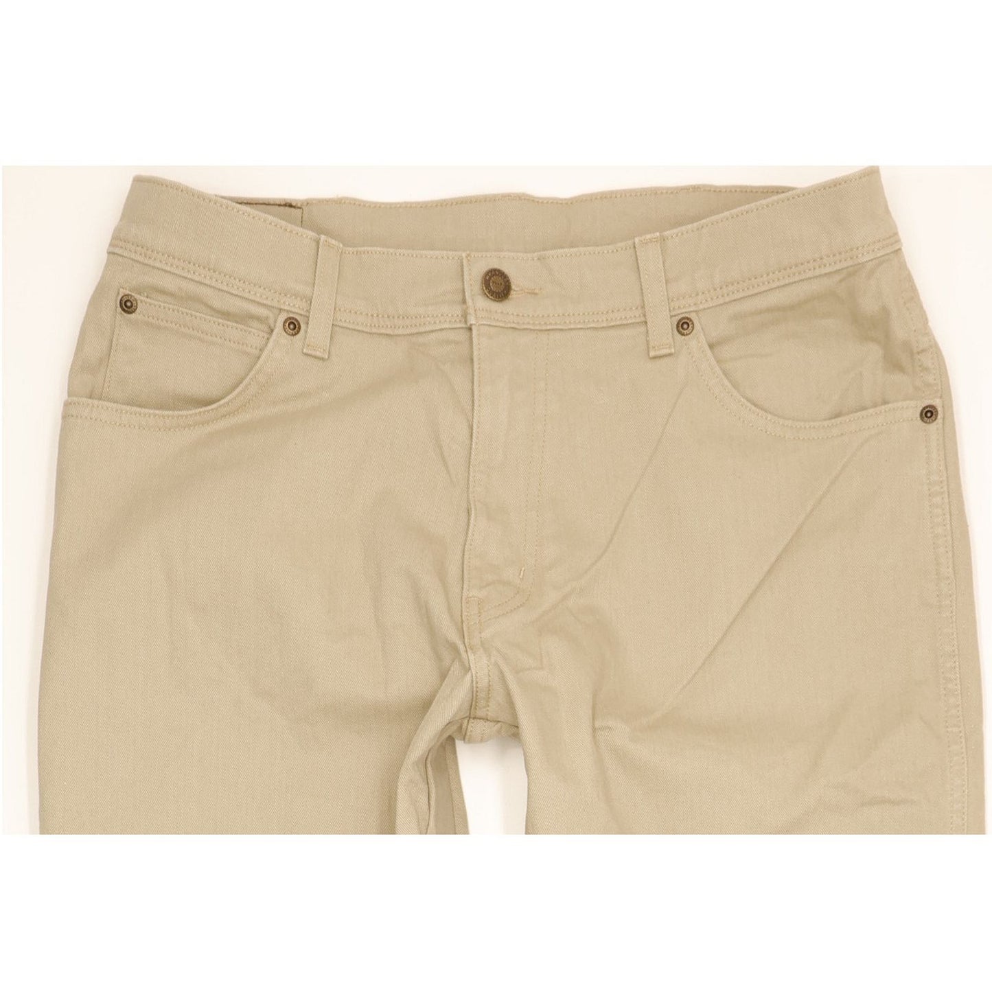 Wrangler Durable Quality Men Beige Straight Regular Stretch Jeans W34 L31