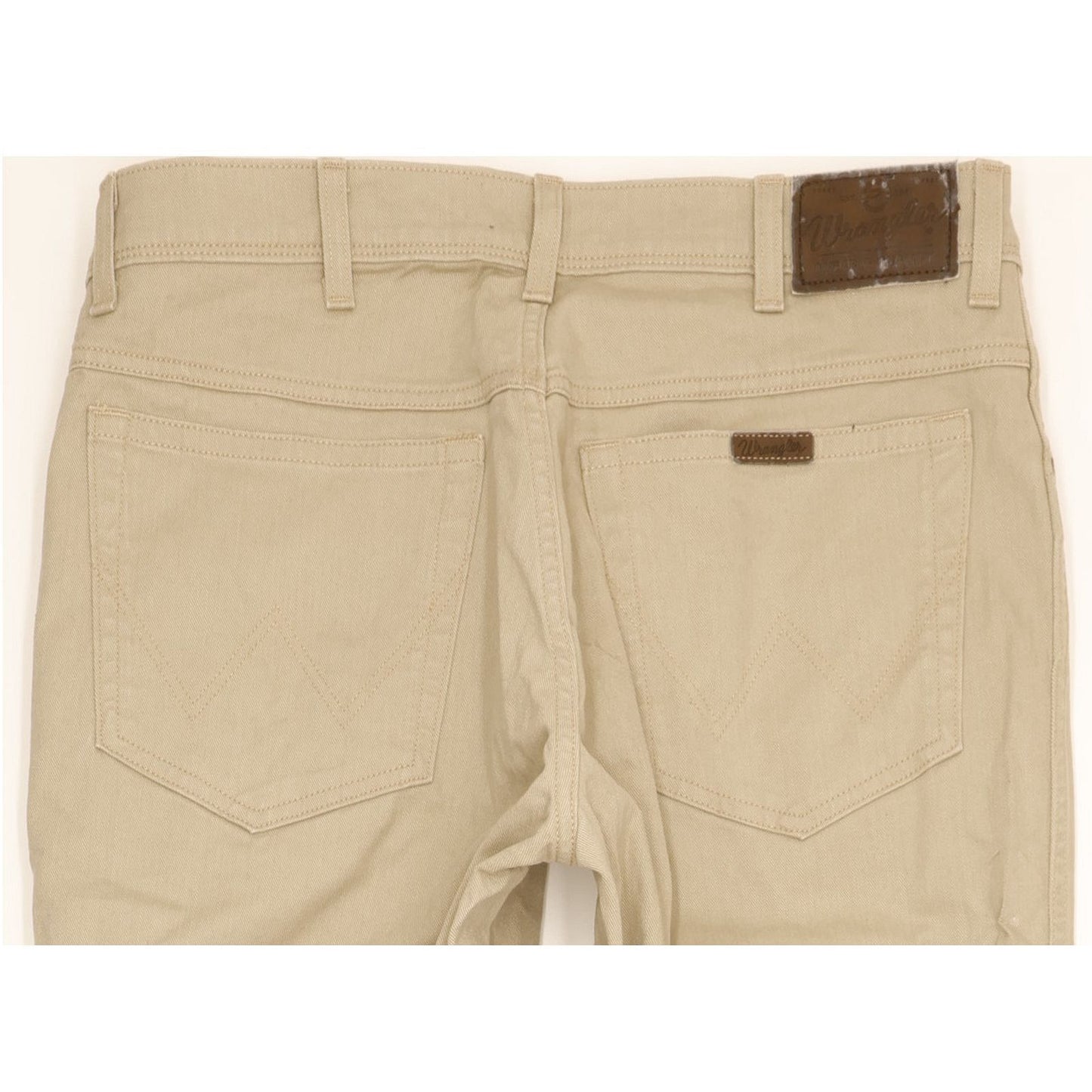Wrangler Durable Quality Men Beige Straight Regular Stretch Jeans W34 L31