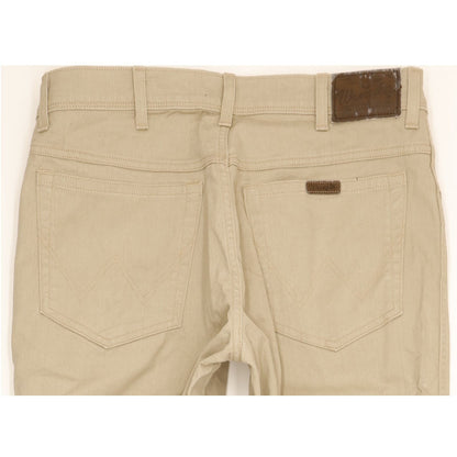 Wrangler Durable Quality Men Beige Straight Regular Stretch Jeans W34 L31