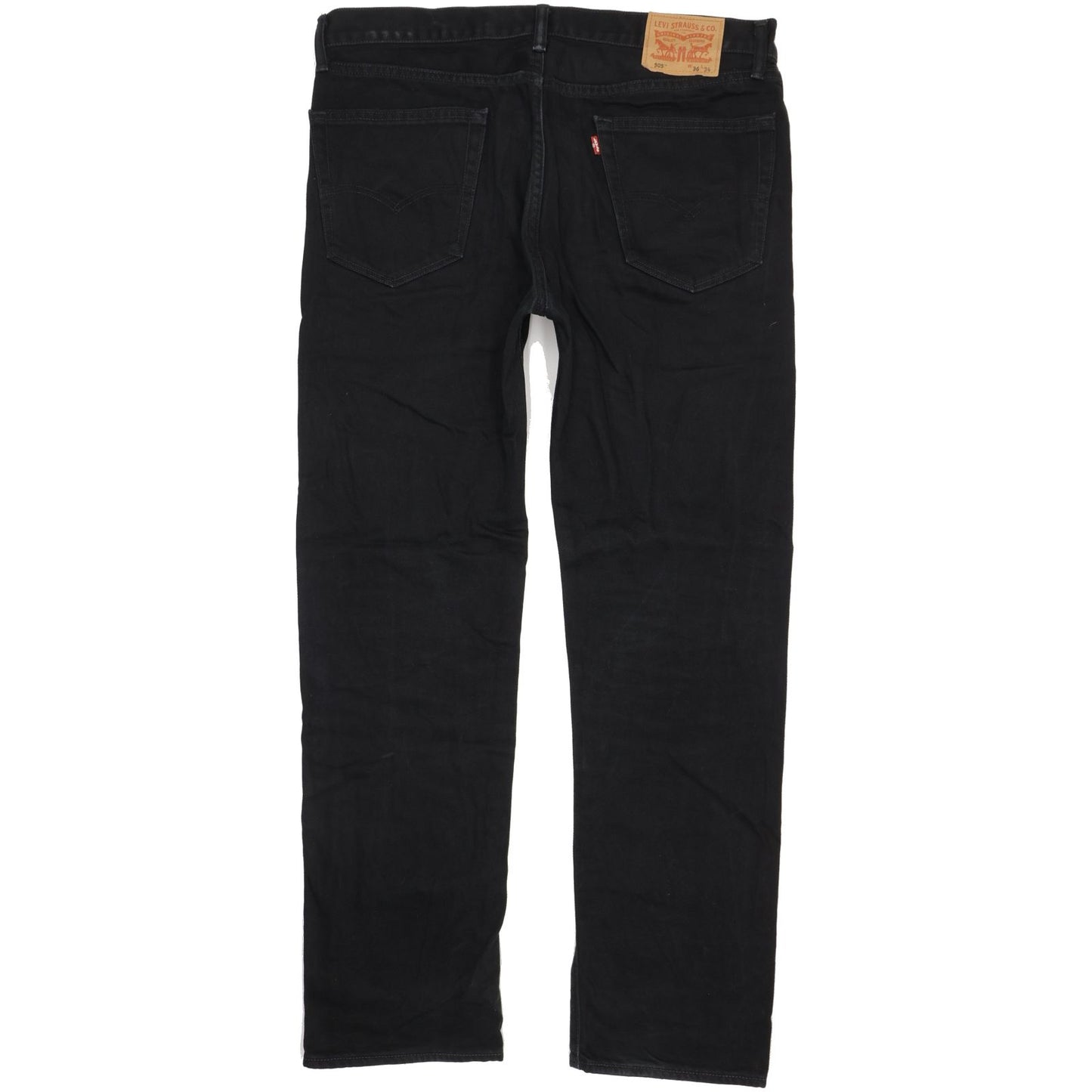 Levi's 505 Men Black Straight Regular Jeans W37 L33