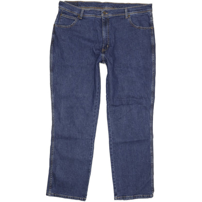 Wrangler Durable Quality Men Blue Straight Regular Stretch Jeans W40 L31