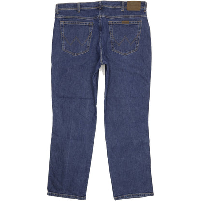 Wrangler Durable Quality Men Blue Straight Regular Stretch Jeans W40 L31