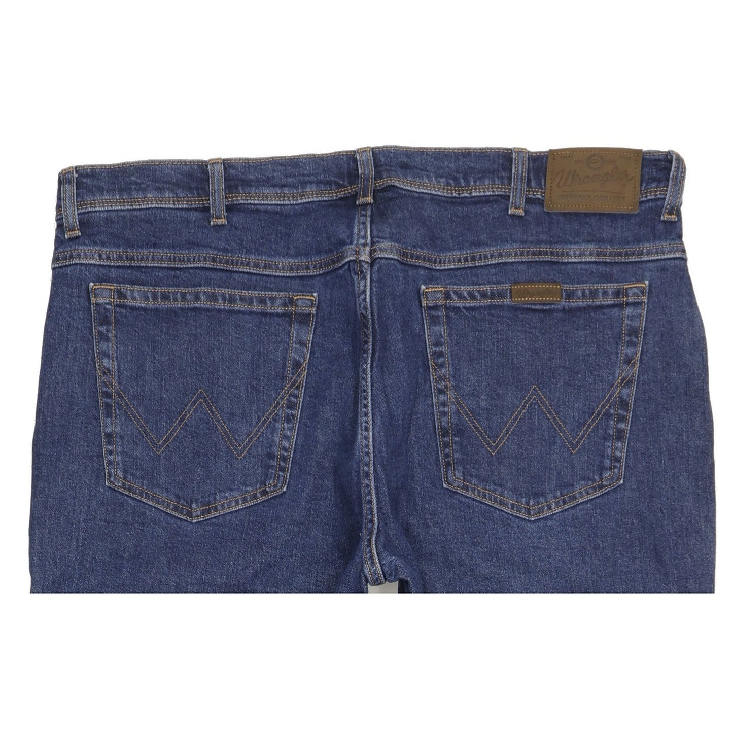 Wrangler Durable Quality Men Blue Straight Regular Stretch Jeans W40 L31