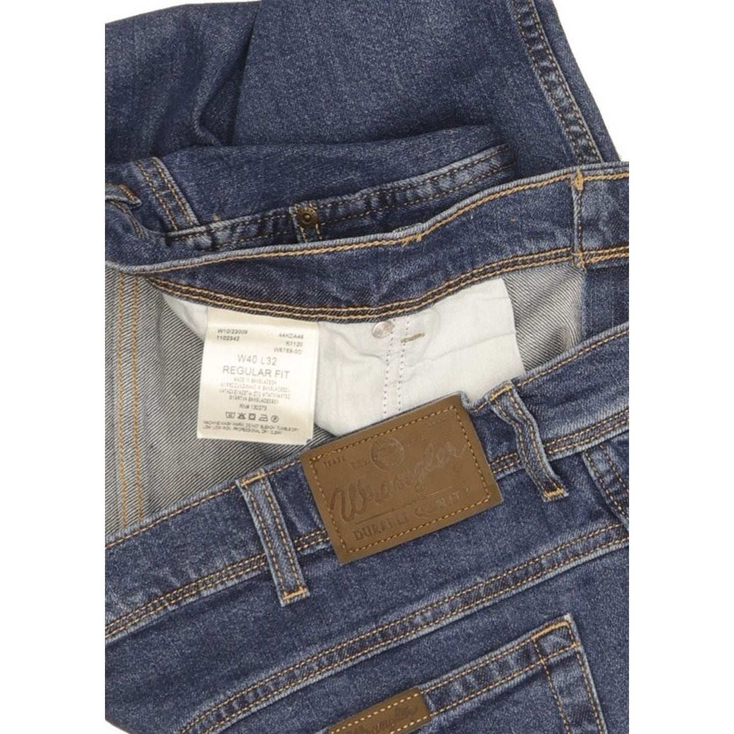 Wrangler Durable Quality Men Blue Straight Regular Stretch Jeans W40 L31