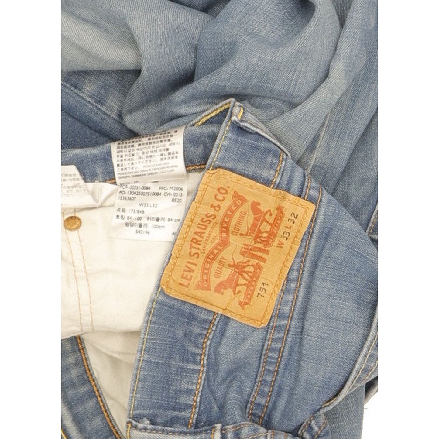 Levi's 751 Men Blue Straight Regular Stretch Jeans W33 L31