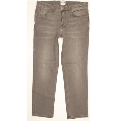 Mustang Tramper Men Grey Straight Regular Stretch Jeans W34 L29