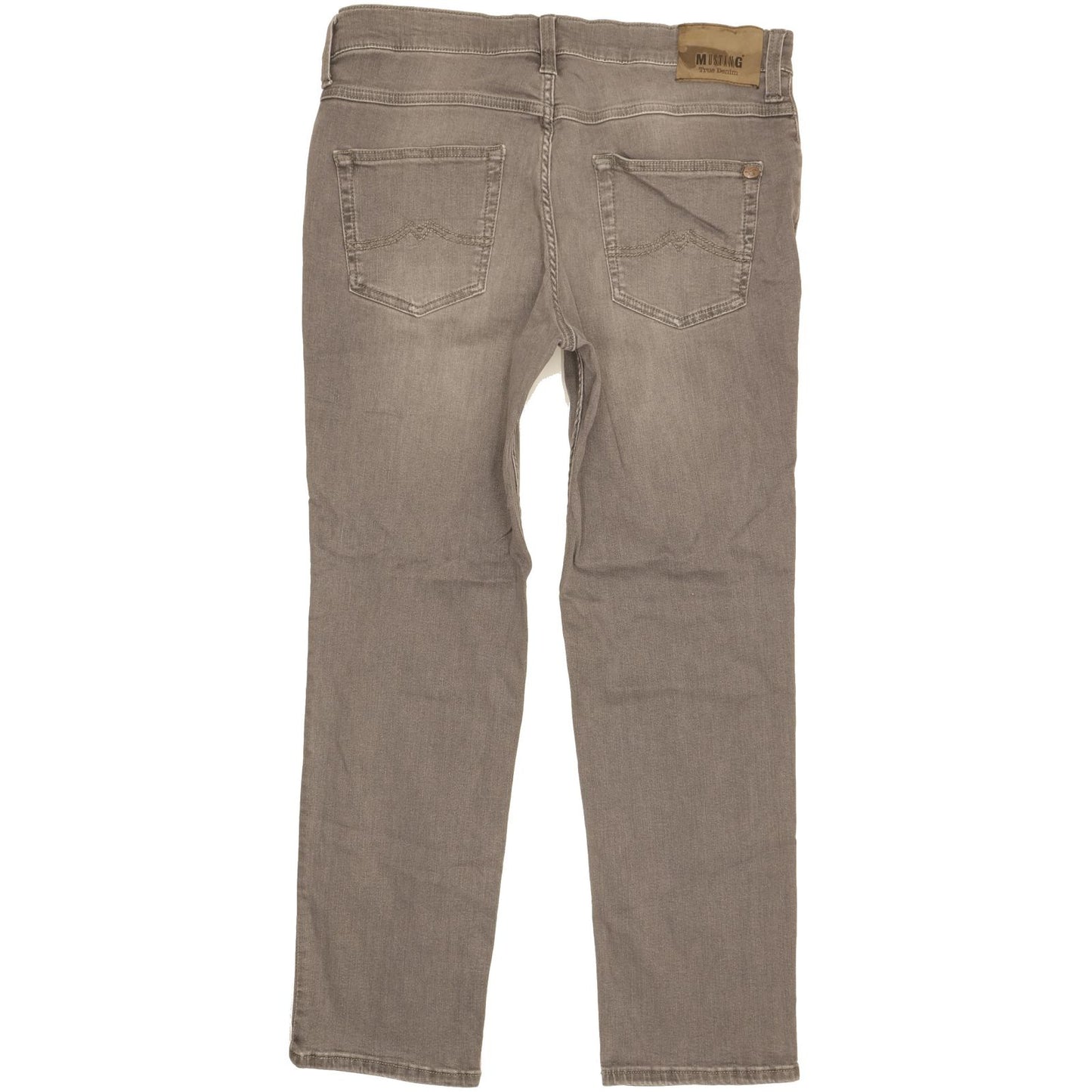 Mustang Tramper Men Grey Straight Regular Stretch Jeans W34 L29