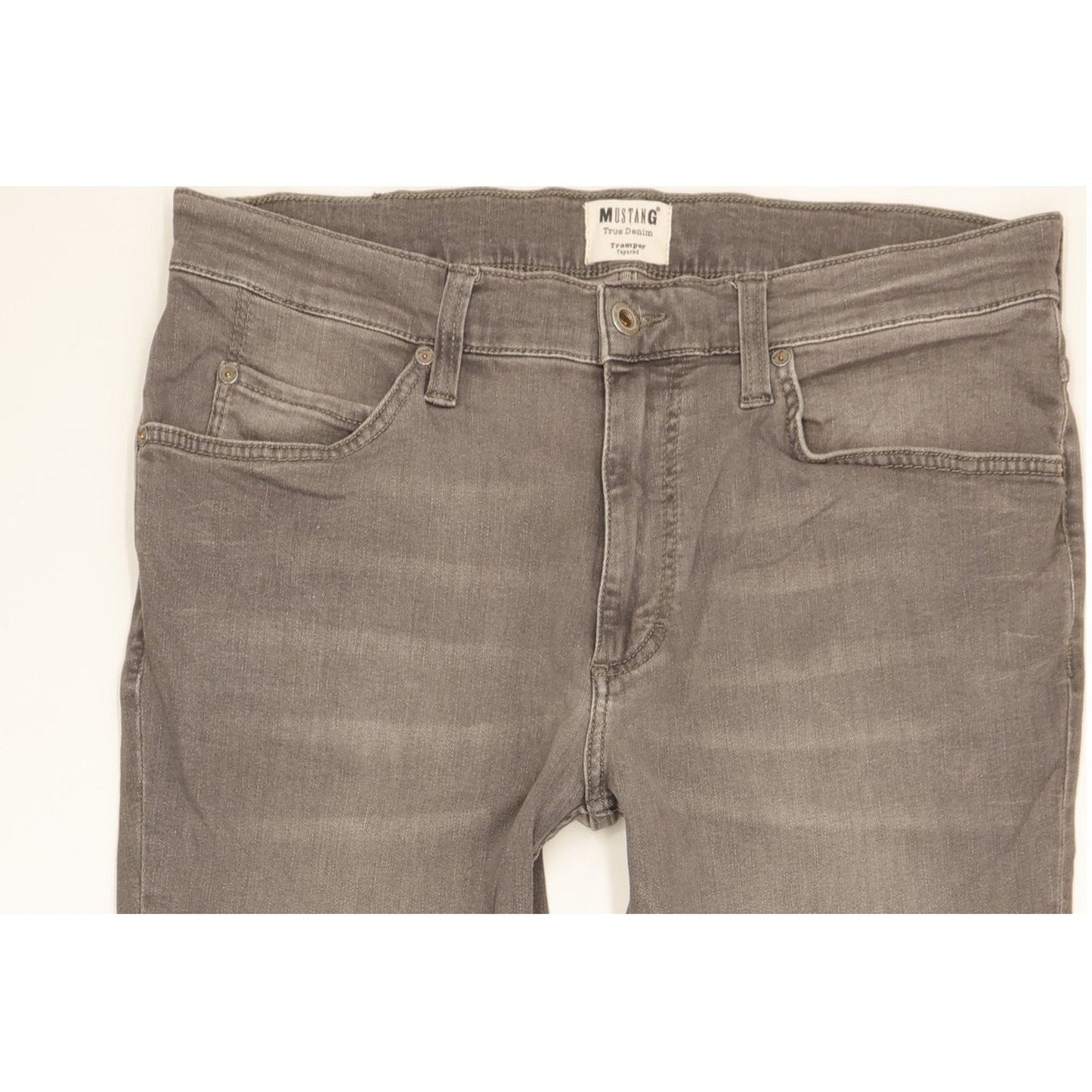 Mustang Tramper Men Grey Straight Regular Stretch Jeans W34 L29