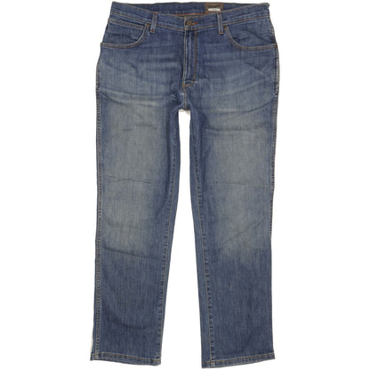 Wrangler Texas Men Blue Straight Regular Stretch Jeans W36 L30