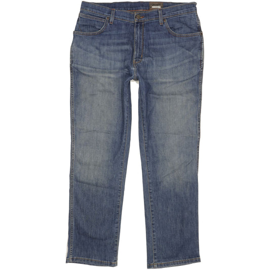 Wrangler Texas Men Blue Straight Regular Stretch Jeans W36 L30