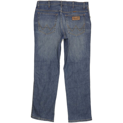 Wrangler Texas Men Blue Straight Regular Stretch Jeans W36 L30