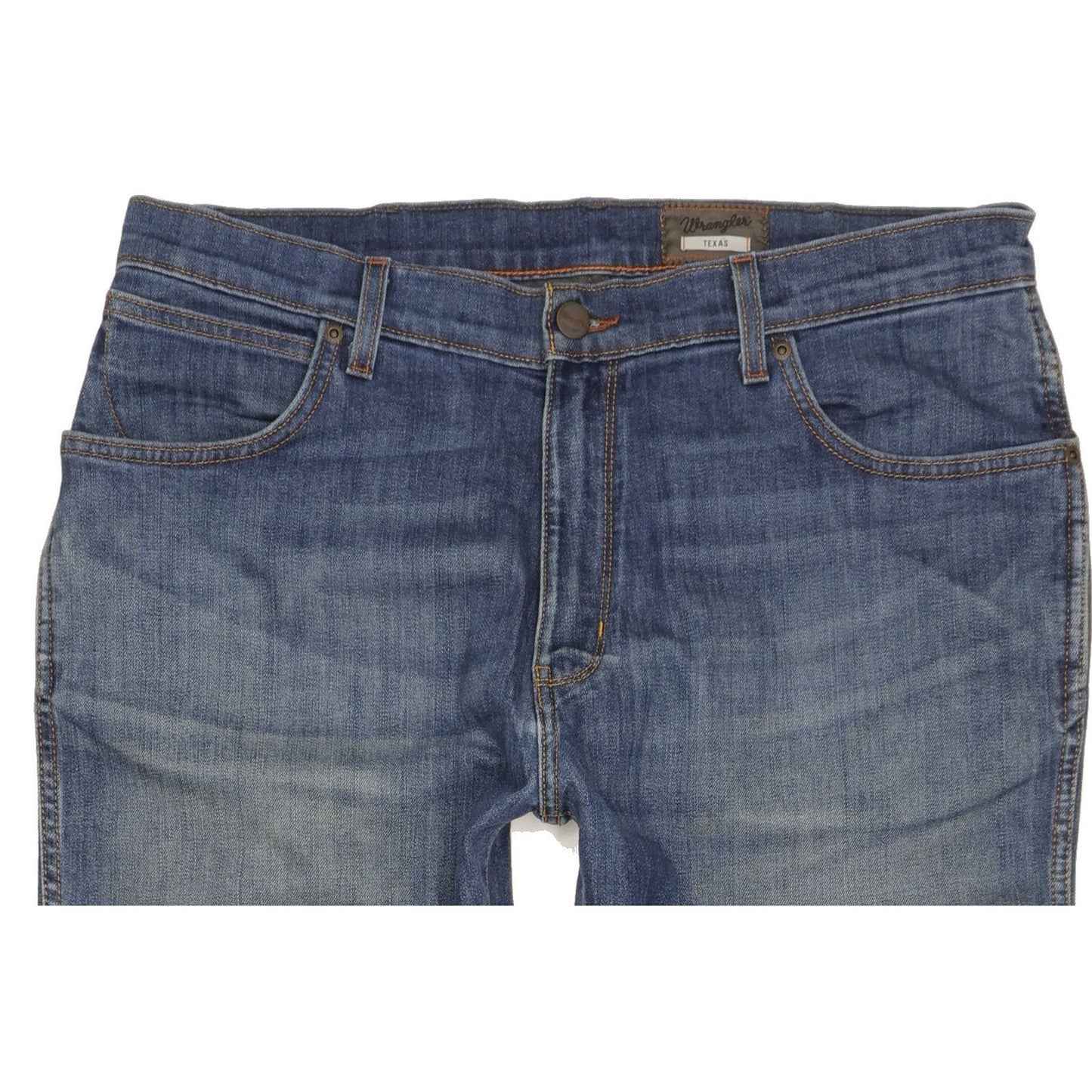 Wrangler Texas Men Blue Straight Regular Stretch Jeans W36 L30