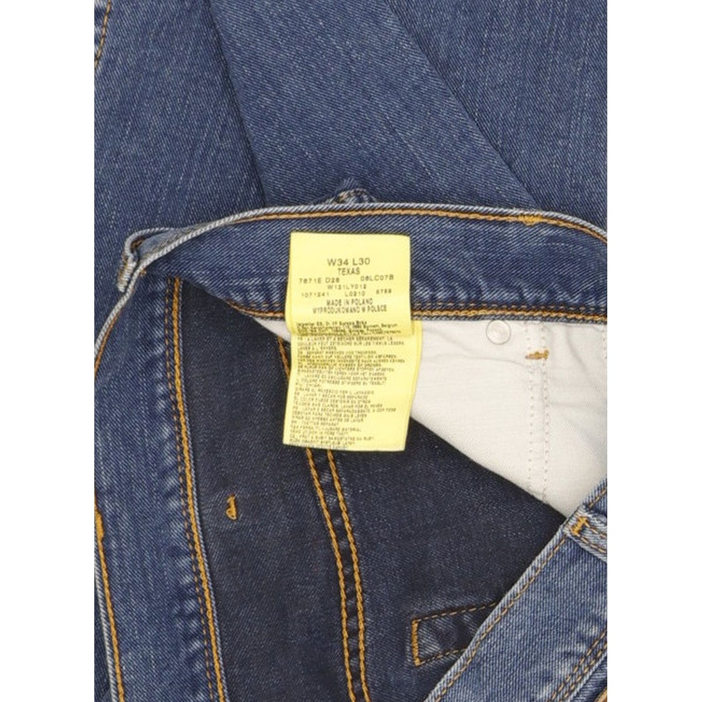Wrangler Texas Men Blue Straight Regular Jeans W34 L30