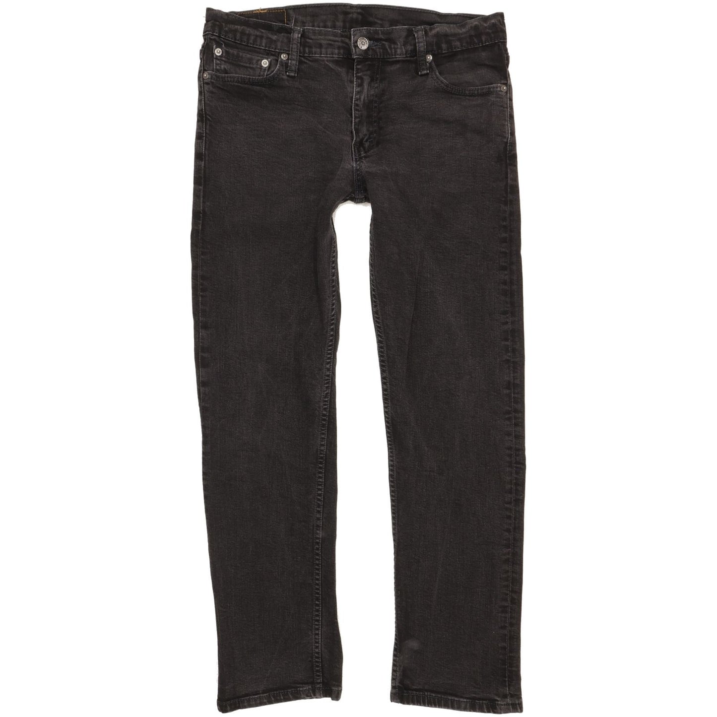 Levi's 504 Men Black Straight Regular Stretch Jeans W33 L30