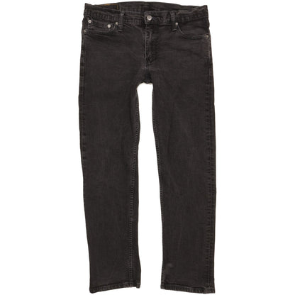 Levi's 504 Men Black Straight Regular Stretch Jeans W33 L30