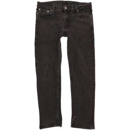 Levi's 504 Men Black Straight Regular Stretch Jeans W33 L30