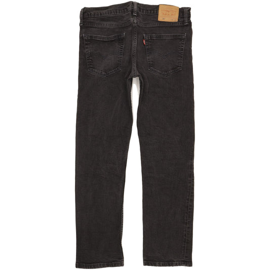 Levi's 504 Men Black Straight Regular Stretch Jeans W33 L30