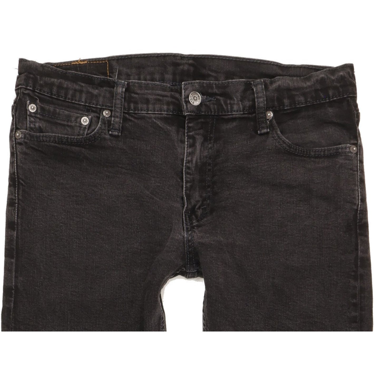 Levi's 504 Men Black Straight Regular Stretch Jeans W33 L30