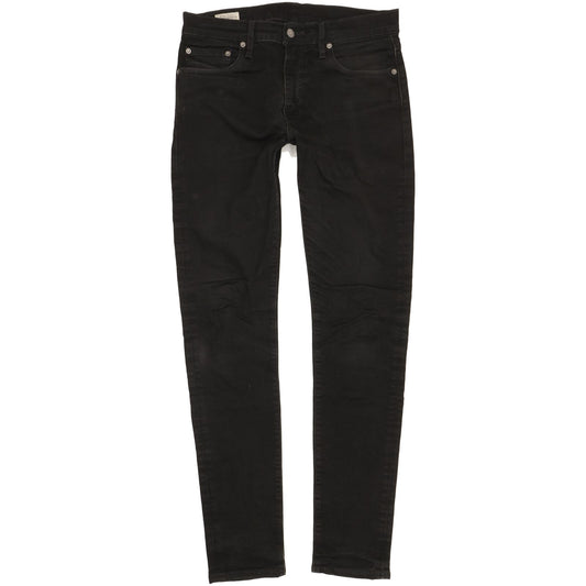 Levi's 512 Men Black Tapered Slim Stretch Jeans W32 L33