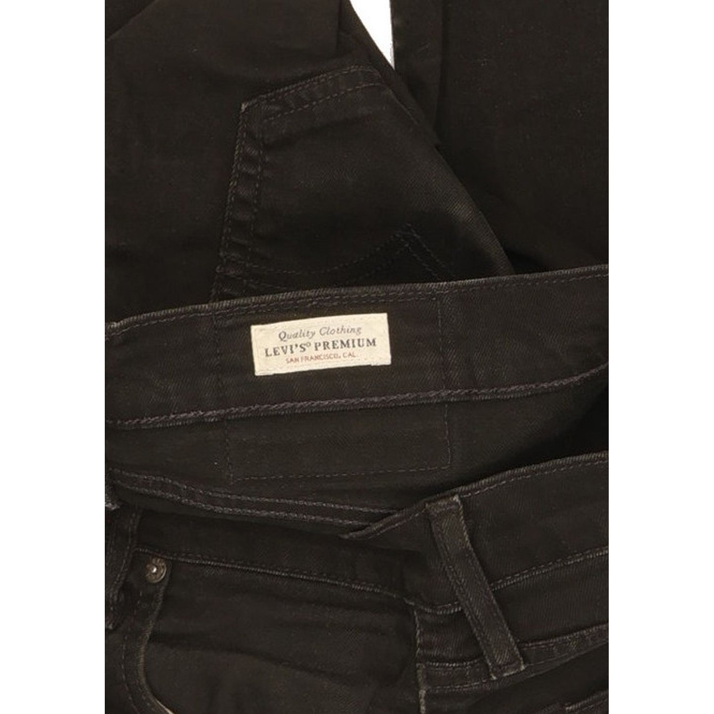 Levi's 512 Men Black Tapered Slim Stretch Jeans W32 L33