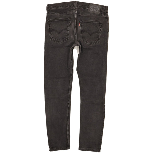 Levi's 512 Men Black Tapered Slim Stretch Jeans W33 L30